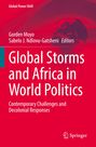 Titel: "Global Storms and Africa in World Politics". Ein roter Hintergrund mit einem Weltkarten-Logo. Springer-Logo unten rechts.