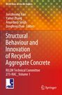 Titel: Structural Behaviour and Innovation of Recycled Aggregate Concrete. RILEM Technical Committee 273-RAC_Volume 1. Rotes und grünes Muster im Hintergrund.