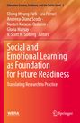 "Social and Emotional Learning as Foundation for Future Readiness" steht in weißer Schrift auf rotem Hintergrund.