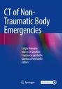 Buchtitel: "CT of Non-Traumatic Body Emergencies" mit Namen der Herausgeber. Blauer Hintergrund mit farbigen Akzenten.