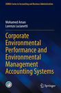 Buchtitel in gelb: "Corporate Environmental Performance and Environmental Management Accounting Systems". Autoren: Mohamed Aman, Lorenzo Lucianetti. Oben links: Serie. Unten Logos. Dunkelblauer Hintergrund.