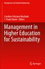 Text: "Management in Higher Education for Sustainability". Roter Hintergrund. Unten ein weißes Springer-Logo.