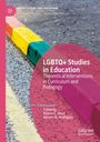Text: "LGBTQ+ Studies in Education". Bunter Bordstein in Gelb, Grün, Rot. Rugelandschaft mit rosa Überlagerung.