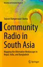 „Community Radio in South Asia“ von Taijrani Rampersaud-Skorka, mit buntem, abstraktem Hintergrund und Springer-Logo.