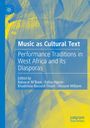„Music as Cultural Text: Performance Traditions in West Africa and its Diasporas.“ Abstrakte blaue und gelbe Muster.