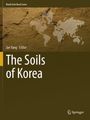 "World Soils Book Series, The Soils of Korea, Jae Yang Editor, Springer Logo. Hintergrund mit Weltkarte und erdiger Textur."