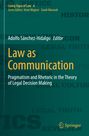 Buchtitel: "Law as Communication". Herausgeber: Adolfo Sánchez-Hidalgo. Springer-Logo unten rechts.
