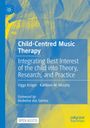 Buchcover: "Child-Centred Music Therapy" von Viggo Krüger und Kathleen M. Murphy. Vordergrund mit blau-gelbem abstraktem Muster.