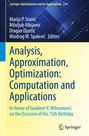 : Analysis, Approximation, Optimization: Computation and Applications, Buch