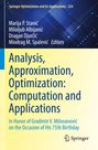Analysis, Approximation, Optimization: Computation and Applications, Buch