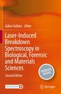 Text: "Gábor Galbács Editor, Laser-Induced Breakdown Spectroscopy in Biological, Forensic and Materials Sciences. Second Edition." Hintergrund: Orange Farbtöne mit Kreis "VIDEOS INSIDE" und Springer-Logo.