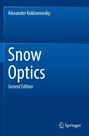 „Snow Optics, Second Edition“ von Alexander Kokhanovsky. Blaue Buchgestaltung mit Springer-Logo unten.