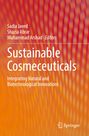 "Sustainable Cosmeceuticals: Integrating Natural and Biotechnological Innovations". Orange Hintergrund mit Wellenmuster.