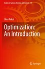 Titel: "Optimization: An Introduction" von Libor Pekař. Hintergrund: Zahnräder in Orange. Unten rechts ein Springer-Logo.