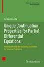 Titel: Unique Continuation Properties for Partial Differential Equations. Grüner Hintergrund mit roten und weißen Akzenten.