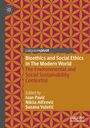 „Bioethics and Social Ethics in The Modern World“. Geometrisches Muster mit rot-orangefarbenen Blumen.