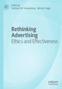 „Rethinking Advertising: Ethics and Effectiveness“, bearbeitet von zwei Personen, mit einem blauen, abstrakten Hintergrund.