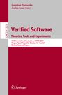 : Verified Software. Theories, Tools and Experiments, Buch