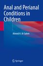 Text: "Anal and Perianal Conditions in Children" von Ahmed H. Al-Salem. Springer-Logo unten. Hintergrund: Farbige Wellen.