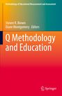 Titel: "Q Methodology and Education". Autoren: Steven R. Brown, Diane Montgomery. Verlag: Springer. Farbverlauf von Gelb zu Rot.