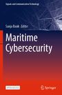 Text: "Maritime Cybersecurity" und "Sanja Bauk, Editor". Technikmotiv mit Architekturlinien.