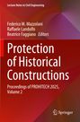 Titel: "Protection of Historical Constructions", editiert von Mazzolani, Landolfo, Faggiano. Rot-brauner Hintergrund mit Springer-Logo.