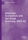 "American Economists and the Greek Economy, 1947–62" steht auf lila Hintergrund mit Kreismuster; Name: Michalis Psalidopoulos.