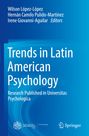 "Trends in Latin American Psychology: Research Published in Universitas Psychologica." Blauer Hintergrund. Logos unten.