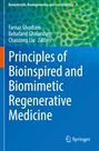 Buchtitel: "Principles of Bioinspired and Biomimetic Regenerative Medicine". Grüne Muster und blaues Layout, Springer-Logo.