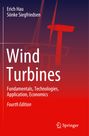 Erich Hau, Sönke Siegfriedsen, Wind Turbines, Fourth Edition. Illustration einer roten Windturbine auf blau-rotem Hintergrund.