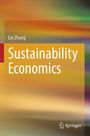 Titel: "Sustainability Economics" von Lin Zhang. Hintergrund: Bunte, verschwommene Farbverläufe, Logo unten rechts.