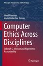 Buchcover mit Titel „Computer Ethics Across Disciplines“. Hintergrund zeigt technische Zahnräder.