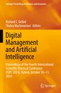 „Digital Management and Artificial Intelligence“ von Richard C. Geibel und Shalva Machavariani, Springer-Logo.