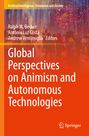 Titel: "Global Perspectives on Animism and Autonomous Technologies." Oben flackernde Lichter und schemenhafte Personen.