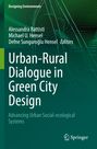"Urban-Rural Dialogue in Green City Design" von Alessandra Battisti u.a. Grünes, technisches Hintergrundmuster, Springer Logo.