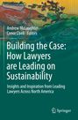 Text: Building the Case: How Lawyers are Leading on Sustainability. Illustration mit Landschaft und Fluss. Springer-Logo.