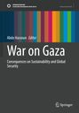 "War on Gaza: Consequences on Sustainability and Global Security" von Abdo Hassoun. Oberhalb ein bunter Streifen.