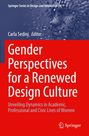 "Gender Perspectives for a Renewed Design Culture" in großen weißen Buchstaben auf rotem Hintergrund, Springer-Logo.