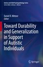 "Toward Durability and Generalization in Support of Autistic Individuals" von Daniel R. Mitteer. Blaues, abstraktes Muster.