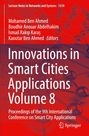 Titel: "Innovations in Smart Cities Applications Volume 8". Rotes Cover mit molekularer Struktur im Hintergrund. Springer-Logo.