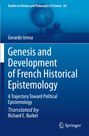 "Genesis and Development of French Historical Epistemology" auf blauem Hintergrund mit Globus und Büchern unten.