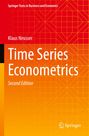 Buchtitel: "Time Series Econometrics, Second Edition" von Klaus Neusser; Grafik mit roten und orangefarbenen Mustern.