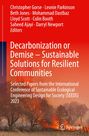 Decarbonization or Demise - Sustainable Solutions for Resilient Communities, Buch