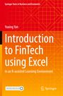 Titel: "Introduction to FinTech using Excel". Autorenname und Verlagssymbol auf rotem und orangefarbenem geometrischem Hintergrund.