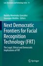 Text: "Next Democratic Frontiers for Facial Recognition Technology (FRT)." Hintergrund in Blaugrün. Springer-Logo unten.