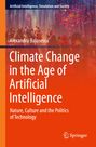 „Climate Change in the Age of Artificial Intelligence" von Alexandru Balasescu, zeigt Menschen in bunter, digitaler Szenerie.