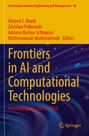 "Frontiers in AI and Computational Technologies. Proceeding of ICONEST 2024." Gelber Text auf blauem Hintergrund mit Logo.