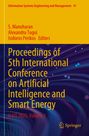 „Proceedings of 5th International Conference on Artificial Intelligence and Smart Energy, ICAIS 2025, Volume 1.“  
Oben: Gelber Titelbereich mit Autoren. Unten: Blau-lila Hintergrund mit Lichtmustern und Springer-Logo.
