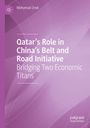Titel: "Qatar's Role in China's Belt and Road Initiative: Bridging Two Economic Titans." Hintergrund in Lila mit abstraktem Design.