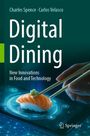 "Digital Dining: New Innovations in Food and Technology." Chopsticks halten Sushi über einem Smartphone. Springer-Logo unten.
